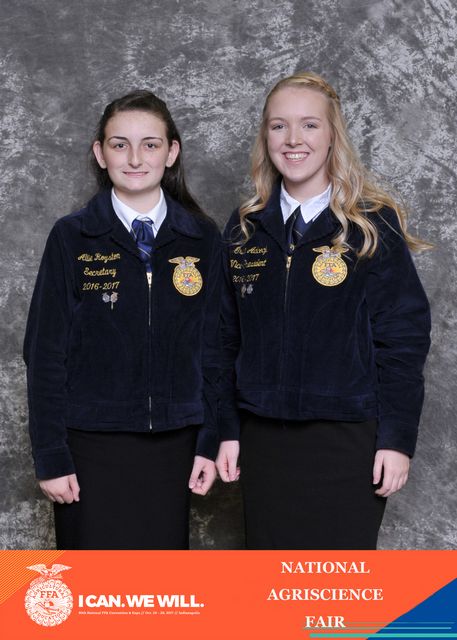 Agriscience Fair Allie Royston and Grace Adcock 2nd in the Nation